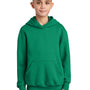 Port & Company Youth Core Pill Resistant Fleece Hooded Sweatshirt Hoodie w/ Pouch Pocket - Kelly Green