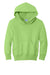 Port & Company PC90YH Youth Core Pill Resistant Fleece Hooded Sweatshirt Hoodie w/ Pouch Pocket Lime Green Flat Front