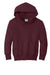 Port & Company PC90YH Youth Core Pill Resistant Fleece Hooded Sweatshirt Hoodie w/ Pouch Pocket Maroon Flat Front