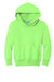 Port & Company PC90YH Youth Core Pill Resistant Fleece Hooded Sweatshirt Hoodie w/ Pouch Pocket Neon Green Flat Front
