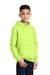 Port & Company PC90YH Youth Core Pill Resistant Fleece Hooded Sweatshirt Hoodie w/ Pouch Pocket Neon Yellow Model 3q