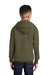 Port & Company PC90YH Youth Core Pill Resistant Fleece Hooded Sweatshirt Hoodie w/ Pouch Pocket Olive Drab Green Model Back