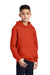 Port & Company PC90YH Youth Core Pill Resistant Fleece Hooded Sweatshirt Hoodie w/ Pouch Pocket Orange Model 3q