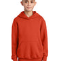 Port & Company Youth Core Pill Resistant Fleece Hooded Sweatshirt Hoodie w/ Pouch Pocket - Orange