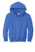 Port & Company PC90YH Youth Core Pill Resistant Fleece Hooded Sweatshirt Hoodie w/ Pouch Pocket Royal Blue Flat Front
