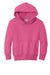 Port & Company PC90YH Youth Core Pill Resistant Fleece Hooded Sweatshirt Hoodie w/ Pouch Pocket Sangria Pink Flat Front