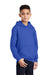 Port & Company PC90YH Youth Core Pill Resistant Fleece Hooded Sweatshirt Hoodie w/ Pouch Pocket True Royal Blue Model 3q