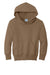 Port & Company PC90YH Youth Core Pill Resistant Fleece Hooded Sweatshirt Hoodie w/ Pouch Pocket Woodland Brown Flat Front