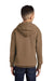 Port & Company PC90YH Youth Core Pill Resistant Fleece Hooded Sweatshirt Hoodie w/ Pouch Pocket Woodland Brown Model Back