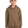 Port & Company Youth Core Pill Resistant Fleece Hooded Sweatshirt Hoodie w/ Pouch Pocket - Woodland Brown