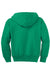 Port & Company PC90YZH Youth Core Pill Resistant Fleece Full Zip Hooded Sweatshirt Hoodie w/ Pockets Kelly Green Flat Back