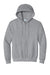 Port & Company PC90ZH/PC90ZHT Mens Essential Pill Resistant Fleece Full Zip Hooded Sweatshirt Hoodie w/ Pockets Heather Grey Flat Front