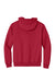 Port & Company PC90ZH/PC90ZHT Mens Essential Pill Resistant Fleece Full Zip Hooded Sweatshirt Hoodie w/ Pockets Red Flat Back