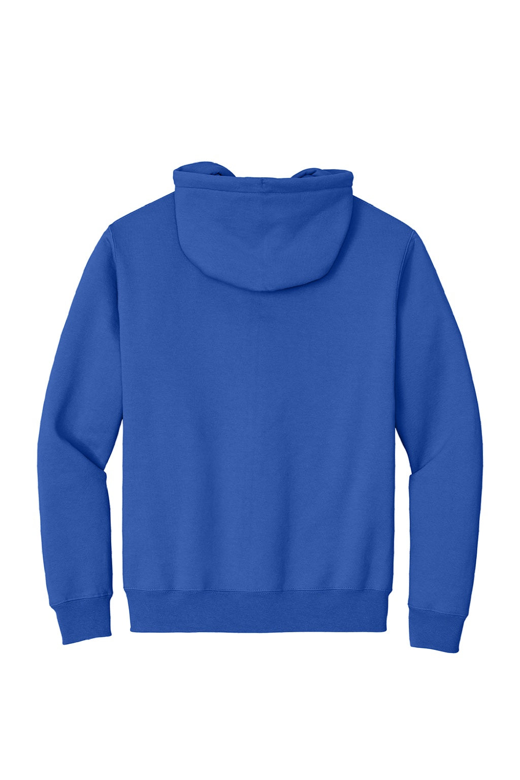 Port & Company PC90ZH/PC90ZHT Mens Essential Pill Resistant Fleece Full Zip Hooded Sweatshirt Hoodie w/ Pockets Royal Blue Flat Back