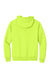 Port & Company PC90ZH/PC90ZHT Mens Essential Pill Resistant Fleece Full Zip Hooded Sweatshirt Hoodie w/ Pockets Safety Green Flat Back