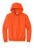 Port & Company PC90ZH/PC90ZHT Mens Essential Pill Resistant Fleece Full Zip Hooded Sweatshirt Hoodie w/ Pockets Safety Orange Flat Front