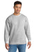 Port & Company PC90/PC90T Mens Essential Pill Resistant Fleece Crewneck Sweatshirt Ash Grey Model Front