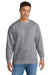 Port & Company PC90/PC90T Mens Essential Pill Resistant Fleece Crewneck Sweatshirt Heather Grey Model Front