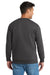 Port & Company PC90/PC90T Mens Essential Pill Resistant Fleece Crewneck Sweatshirt Charcoal Grey Model Back