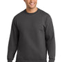 Port & Company Mens Essential Pill Resistant Fleece Crewneck Sweatshirt - Charcoal Grey
