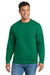 Port & Company PC90/PC90T Mens Essential Pill Resistant Fleece Crewneck Sweatshirt Kelly Green Model Front