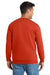 Port & Company PC90/PC90T Mens Essential Pill Resistant Fleece Crewneck Sweatshirt Orange Model Back