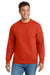 Port & Company PC90/PC90T Mens Essential Pill Resistant Fleece Crewneck Sweatshirt Orange Model Front
