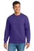 Port & Company PC90/PC90T Mens Essential Pill Resistant Fleece Crewneck Sweatshirt Purple Model Front