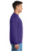Port & Company PC90/PC90T Mens Essential Pill Resistant Fleece Crewneck Sweatshirt Purple Model Side