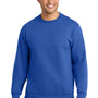 Port & Company Mens Essential Pill Resistant Fleece Crewneck Sweatshirt - Royal Blue