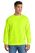 Port & Company PC90/PC90T Mens Essential Pill Resistant Fleece Crewneck Sweatshirt Safety Green Model Front