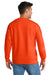 Port & Company PC90/PC90T Mens Essential Pill Resistant Fleece Crewneck Sweatshirt Safety Orange Model Back