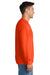 Port & Company PC90/PC90T Mens Essential Pill Resistant Fleece Crewneck Sweatshirt Safety Orange Model Side