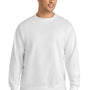 Port & Company Mens Essential Pill Resistant Fleece Crewneck Sweatshirt - White