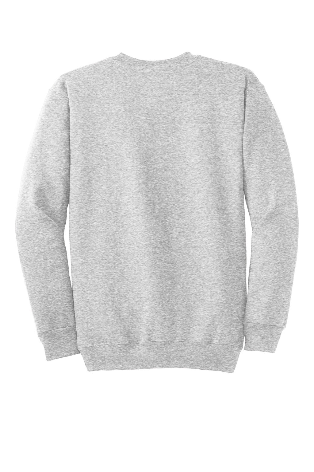 Port & Company PC90/PC90T Mens Essential Pill Resistant Fleece Crewneck Sweatshirt Ash Grey Flat Back