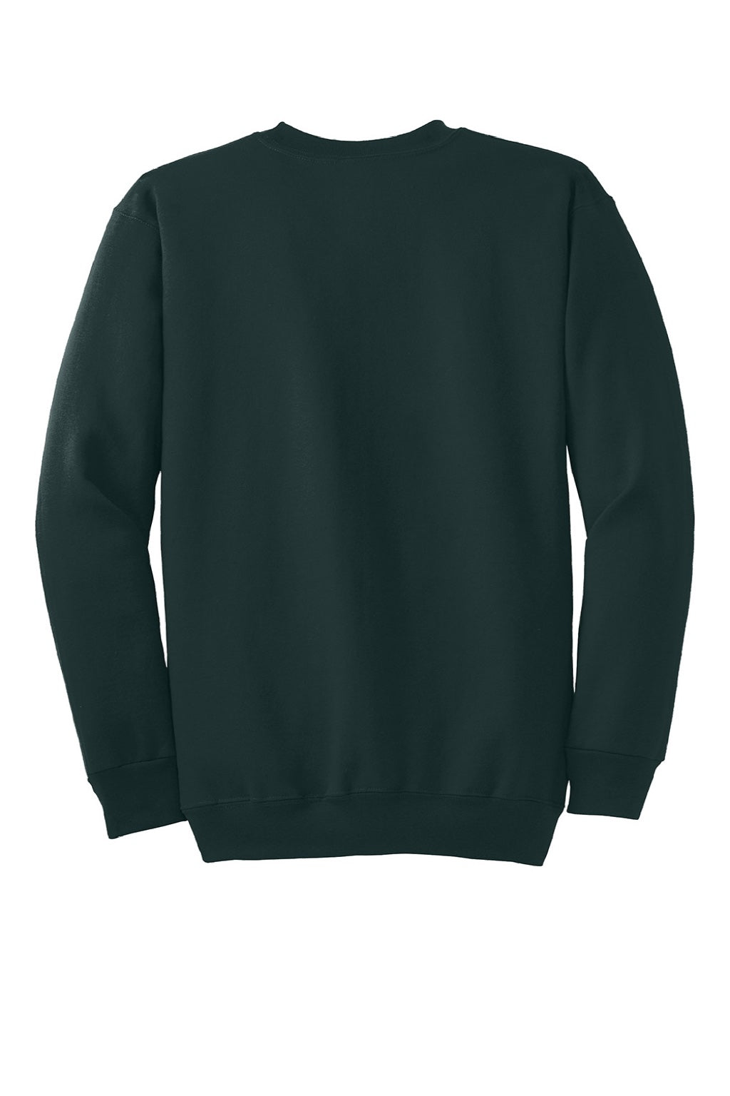 Port & Company PC90/PC90T Mens Essential Pill Resistant Fleece Crewneck Sweatshirt Dark Green Flat Back