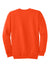 Port & Company PC90/PC90T Mens Essential Pill Resistant Fleece Crewneck Sweatshirt Safety Orange Flat Back
