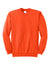 Port & Company PC90/PC90T Mens Essential Pill Resistant Fleece Crewneck Sweatshirt Safety Orange Flat Front