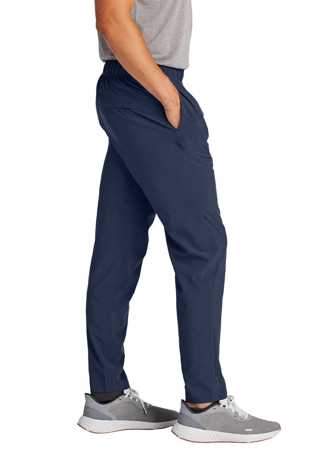Sport-Tek PST485 Mens Repeat Moisture Wicking Pants w/ Pockets True Navy Blue Model Side