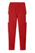 Sport-Tek PST800 Mens Moisture Wicking Travel Pants w/ Pockets Deep Red/White Flat Front
