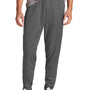 Sport-Tek Mens Moisture Wicking Travel Pants w/ Pockets - Iron Grey/White