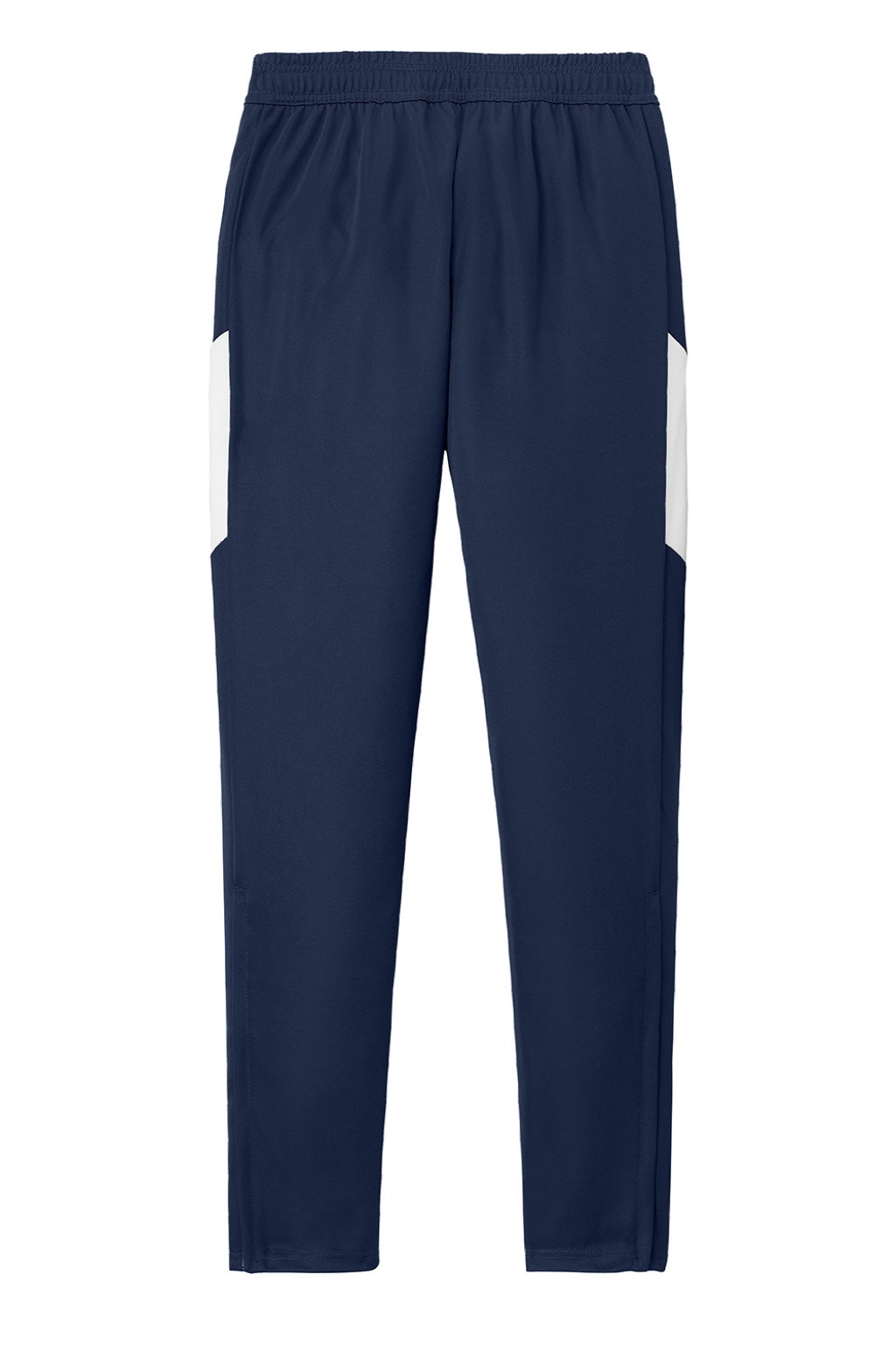 Sport-Tek PST800 Mens Moisture Wicking Travel Pants w/ Pockets True Navy Blue/White Flat Back