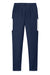 Sport-Tek PST800 Mens Moisture Wicking Travel Pants w/ Pockets True Navy Blue/White Flat Back