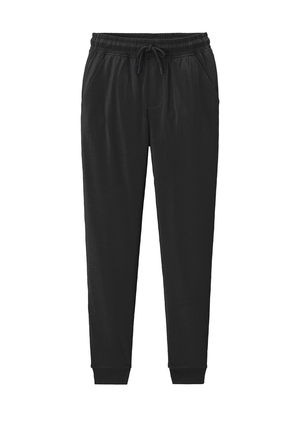 Sport-Tek PST858 Mens Sport-Wick Moisture Wicking Jogger Sweatpants w/ Pockets Black Flat Front