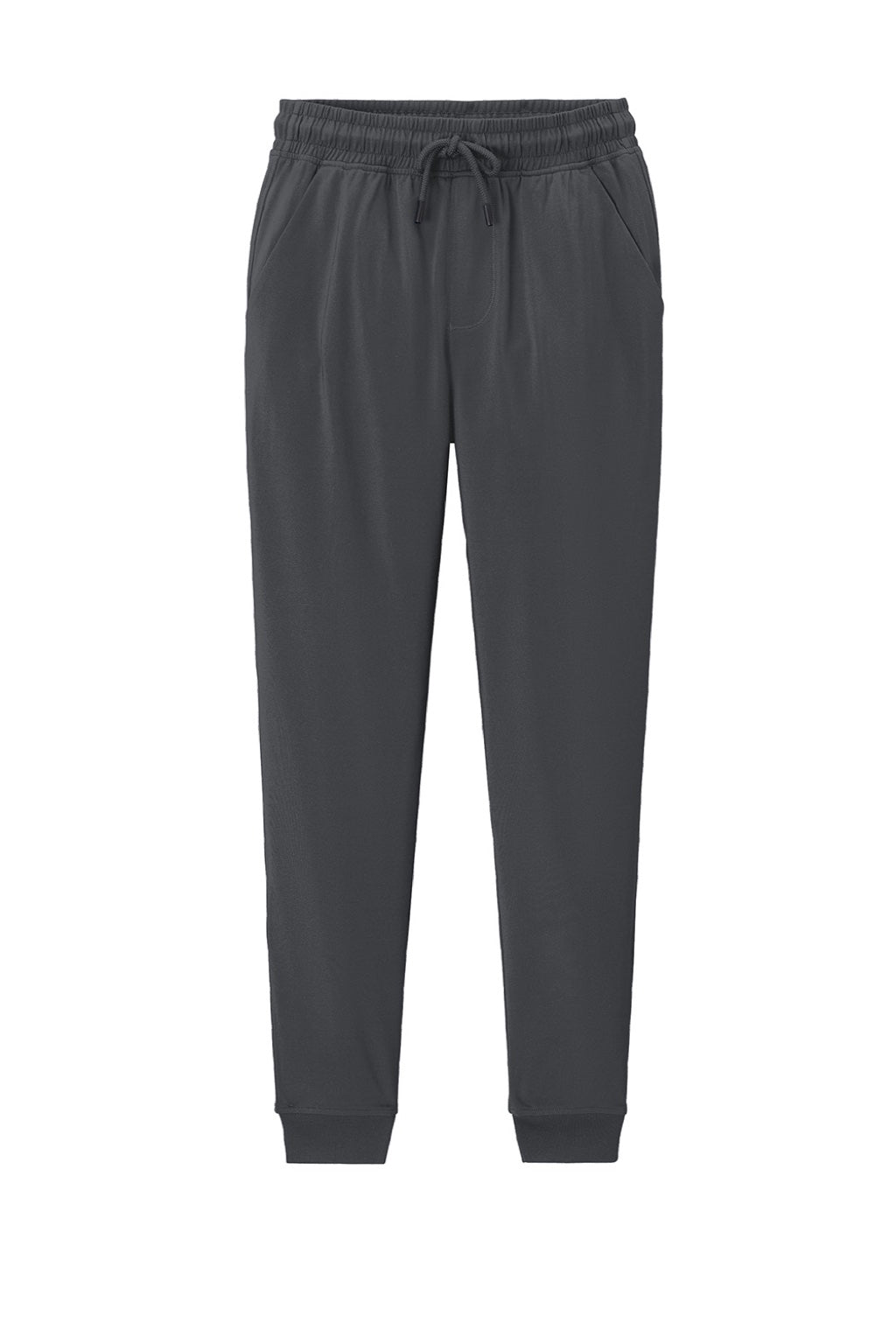 Sport-Tek PST858 Mens Sport-Wick Moisture Wicking Jogger Sweatpants w/ Pockets Charcoal Grey Flat Front