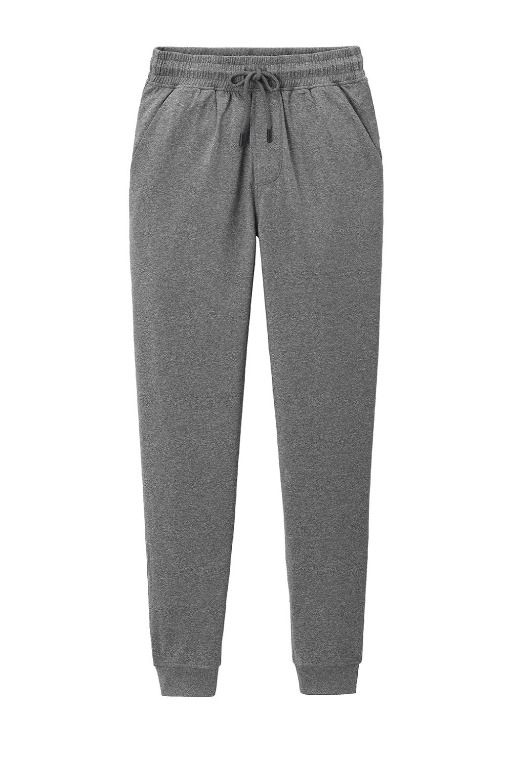 Sport-Tek PST858 Mens Sport-Wick Moisture Wicking Jogger Sweatpants w/ Pockets Heather Charcoal Grey Flat Back
