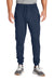 Sport-Tek PST858 Mens Sport-Wick Moisture Wicking Jogger Sweatpants w/ Pockets True Navy Blue Model Front