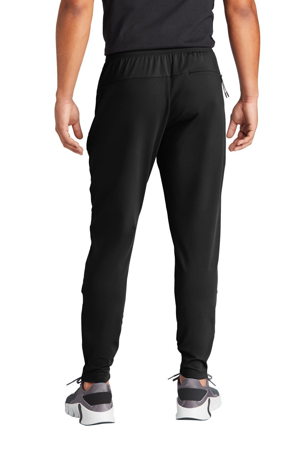 Sport-Tek PST871 Mens Circuit Jogger Sweatpants w/ Pockets Deep Black Model Back