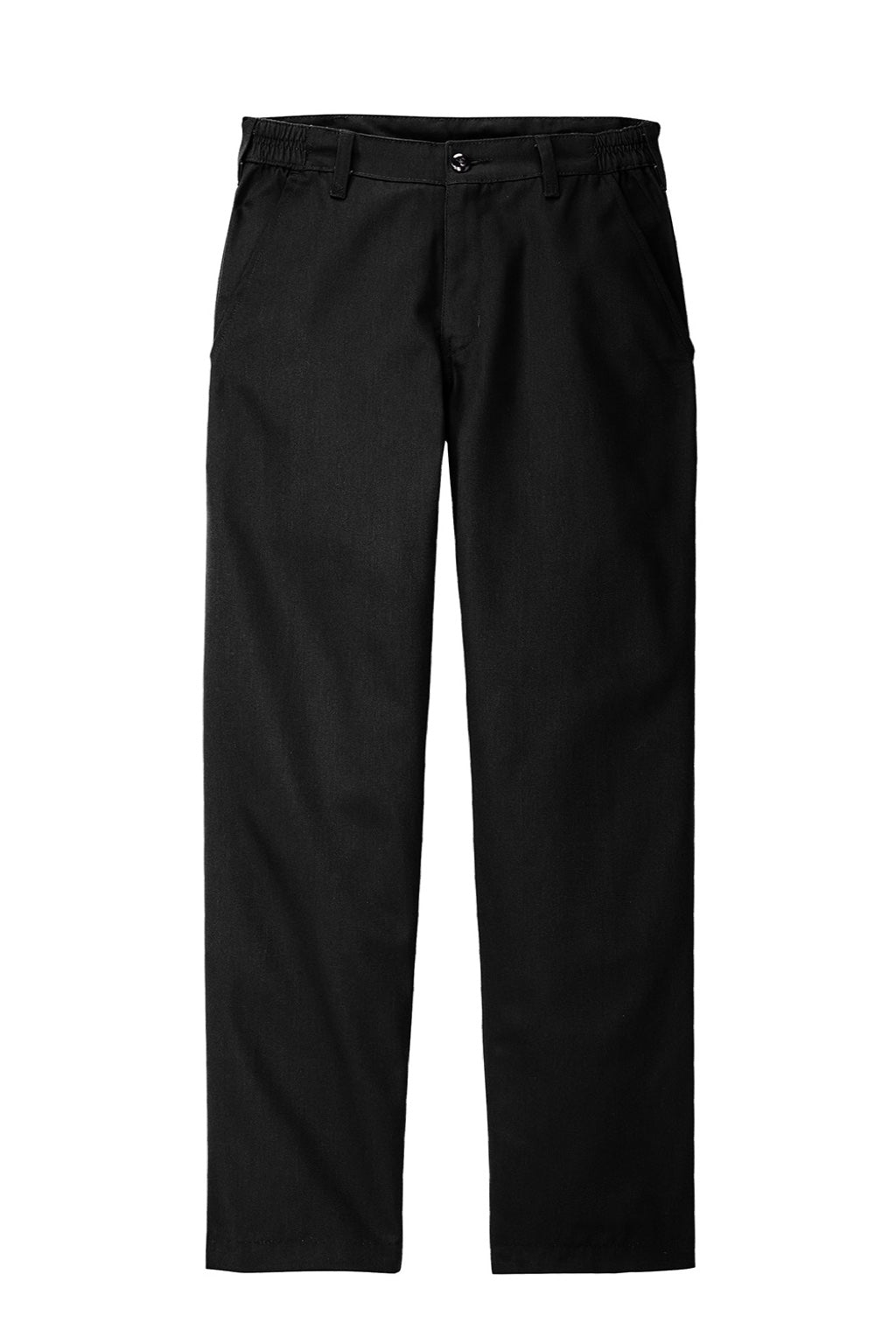 Red Kap PT60 Mens Elastic Insert Wrinkle Resistant Pants w/ Pocket Black Flat Front
