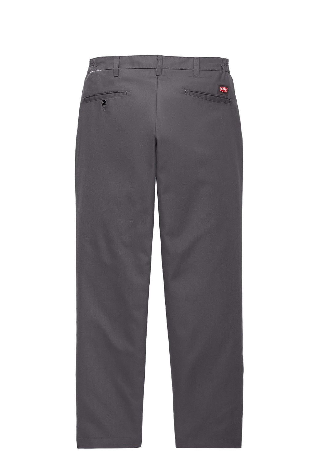 Red Kap PT60 Mens Elastic Insert Wrinkle Resistant Pants w/ Pocket Charcoal Grey Flat Back